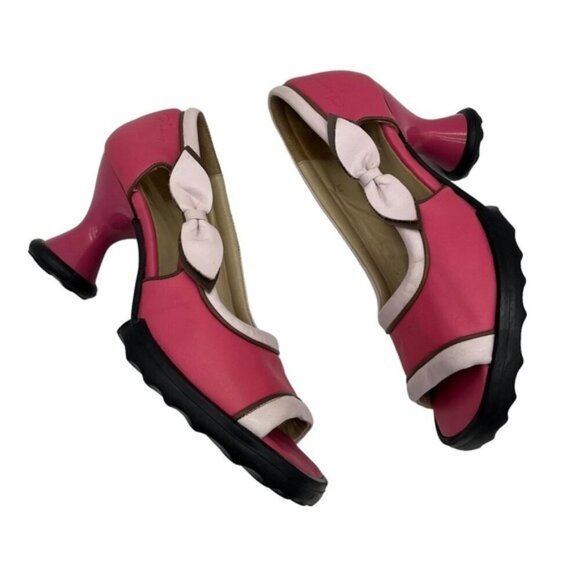 John Fluevog Mini Bebe Magenta With Pink Heel Women Size 11 - Picture 5 of 12